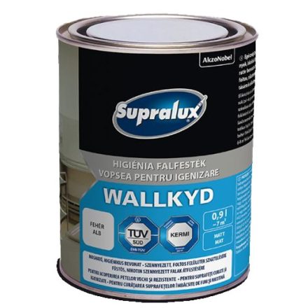 Supralux Wallkyd beltéri higiéniai falfesték 10 l - fehér