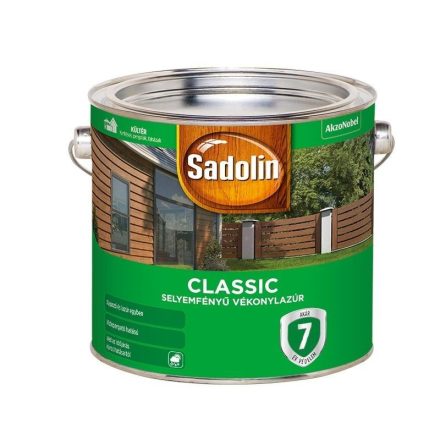 Sadolin Classic Teak selyemfényű vékonylazúr, 2,5 l